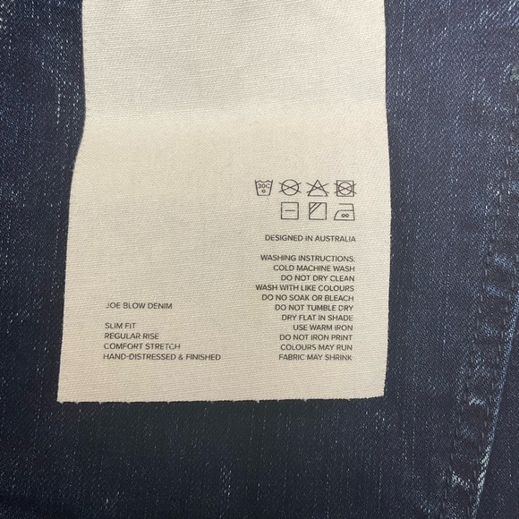 Zanerobe Jeans‎ Mens Joe Blow Button Fly Dark Blue Acid Wash Denim Size 32 NWT - Picture 8 of 13